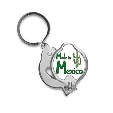 Imagem de Cortador de unhas mexicano com paisagem de cacto do México, cortador de unhas de dedo em aço inoxidável