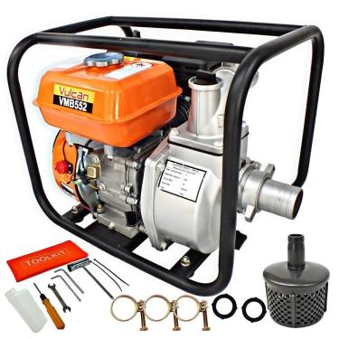 Imagem de Motobomba Profissional Vulcan VMB552 4T 163CC 5,5HP Autoescorvante 2 Polegadas á Gasolina Partida Manual Ideal Para Irrigação