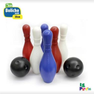 Jogo De Boliche Brinquedo Infantil C/ 6 Pinos + 2 Bolas 30cm