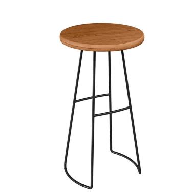 Imagem de Mesa Bistrô Alta Cozinha Bar Restaurante Tampo Madeira Aurora