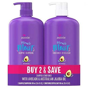 Imagem de Shampoo E Condicionador Aussie Moist - Sem Parabenos - 900ml - Aussie