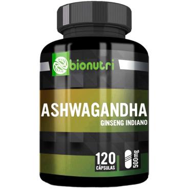 Imagem de Indiano Ashwagandha 500 Mg 120 Caps Importado - Bionutri-Unissex