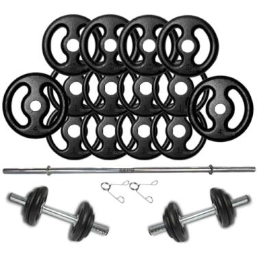 Imagem de Kit Anilhas e Barras para Musculação - 23 Peças