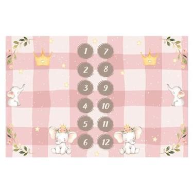 Imagem de Lençol Painel Cenário Fotos MDF Mêsversário Gêmeos Rosa