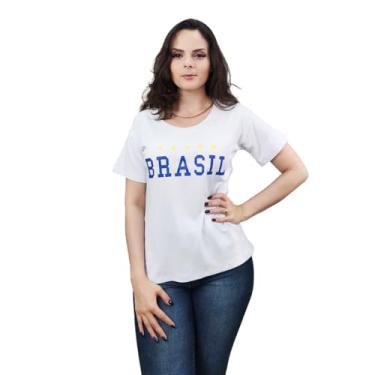 Imagem de Camiseta Brasil Feminina Blusa Copa 2022 Seleção Brasileira - G - Verde