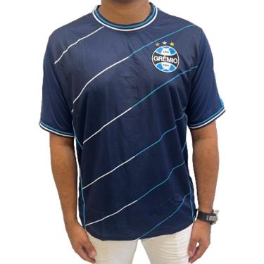 Imagem de Camiseta Rain Tricolor Grêmio Masculina - Marinho e Turquesa