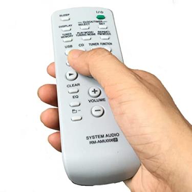 Imagem de Controle remoto de substituição RM-AMU006 compatível com Sony MHC-EC69 LBT-ZUX9 MHC-EX8 MHC-EX9 FST-ZUX9 Mini sistema de componentes Hi-Fi