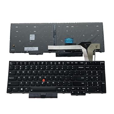 Imagem de Siakoocty Substituição de laptop com teclado retroiluminado para Lenovo ThinkPad E580 E585 L580 E590 E595 L590 T590 P15S P52 P72 P53 P73 P53 P52 T15 (não serve para P52s) SN5372BL PKL 13167 1B00