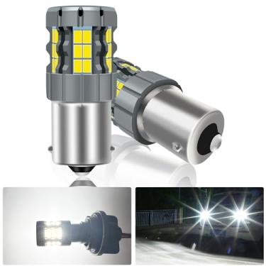 Imagem de UPXSXT 2 peças 1156 lâmpada LED de reserva branca, CANBUS livre de erros anti hiperflash 7506 BA15S P21W lâmpada de substituição de luz reversa super brilhante 30-SMD 25W 4000LM