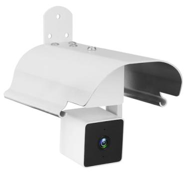 Imagem de Uogw Capa protetora à prova de intempéries para WYZE Cam Pan V3/V2/V1, WYZE Cam v4, suporte de proteção contra chuva e sol de liga de alumínio, câmera não incluída (1 pacote branco)