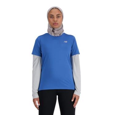 Imagem de New Balance Camiseta feminina Sport Essentials, Ágata azul, GG