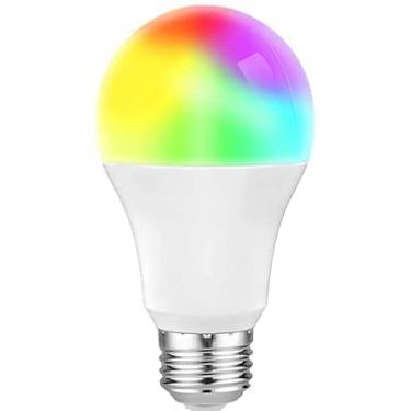 Imagem de ngnsky Lâmpada inteligente WiFi E27 compatível com Alexa, Google Home Voice Control RGBCW 10W