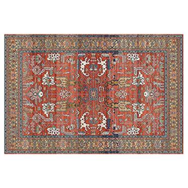 Imagem de Tapetes cinza para sala de estar quarto, tapete vintage persa impresso para banheiro, cozinha, entrada, tapete de cabeceira, decoração de piso para área externa, tapete para decoração de casa 78 x 150