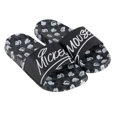 Imagem de Disney Sandália masculina Mickey Mouse Slide – Sapatos Mickey Mouse – Mickey, Minnie, Pateta, Donald e Daisy Slides, Preto, 6-7