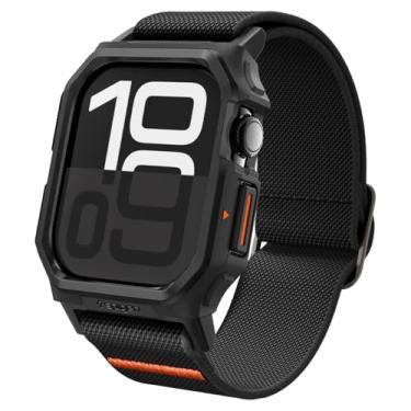 Imagem de Spigen Lite Fit Pro para Apple Watch Series 11/10 42mm Capa com Pulseira Proteção TPU Durável com Pulseira Tecido Leve - Preto Fosco