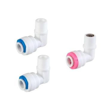Imagem de Kit Conector Carcaça de Membrana Osmose Mang 1/4 Rosca 1/8 - BR Fish