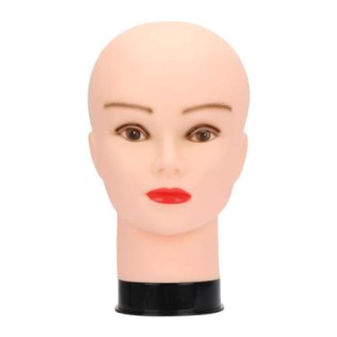 Imagem de Zialofi Cabeça de Manequim Careca, Exibição de Peruca, Cosmetologia, Cabeça de Manequim, Maquiagem, Cabeça de Manequim para Exibição, Chapéu, óculos, Boné, Ca, Base Preta Feminina
