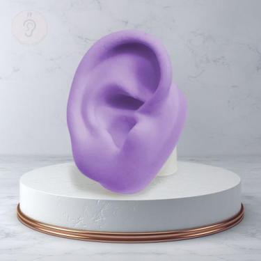 Imagem de Orelha de Silicone Base Oval Roxa - J&F, Direito