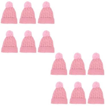 Imagem de kit 12 toucas gorro infantil de pompom bichinho para menino menina for