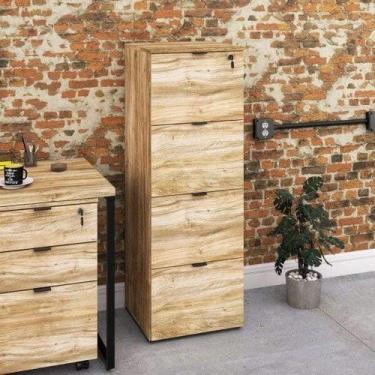 Imagem de Gaveteiro Arquivo 4 Gavetas para Pastas Suspensas Kuaq40 Kuadra Espres