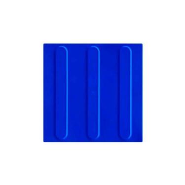 Imagem de Piso Tátil 25 X 25 Direcional Azul Pvc 10 Unidades - Wrs