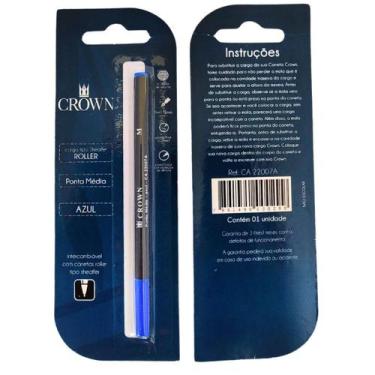 Imagem de Carga Para Caneta Crown Roller CA22007A - Cor Azul