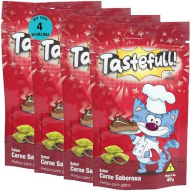 Imagem de Hana Tastefull Nuggets Para Gatos Carne Saborosa 40g Kit 4 un - Hana H