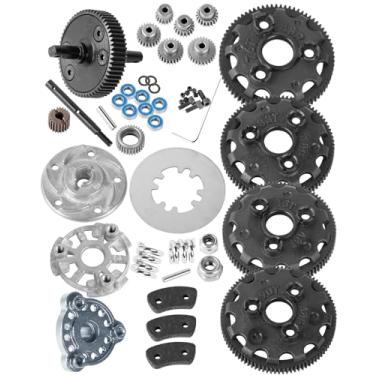 Imagem de RcarmubWow RC 48P 76T 83T 86T 90T Spur Gear &Transmission Gear &Slipper Clutch &Pressure Plate &Slipper Rebuild Kit Upgrades Part for 1/10 Slash 2WD,Rustler/Stampede/Bandit 2WD VXL,Titanium