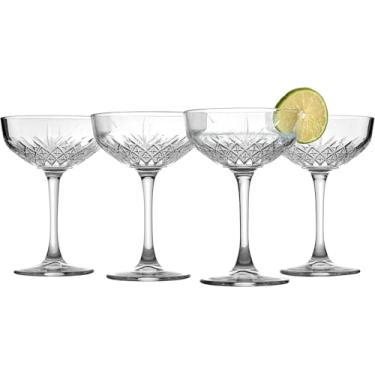 Imagem de SECEN LONDON-Gin Taça de coquetel (255 cc) Conjunto de 4, extra grande exclusivo Gin, vinho, coquetel, taças de champanhe, taças de coquetel vintage, lavável na máquina de lavar louça (The Washington