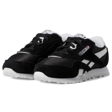 Imagem de Reebok Tênis de nylon clássico para bebês meninos, Preto/branco, 21