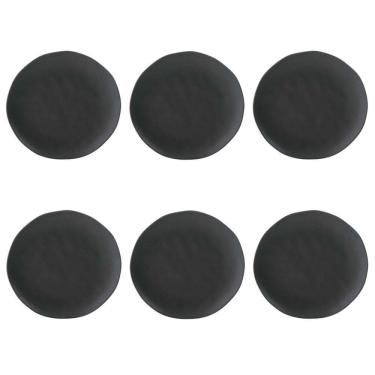 Imagem de Conjunto De Pratos Rasos 06 Peças Orgânico Preto Matte Porto Brasil