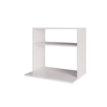 Imagem de Suporte Microondas Com Nicho Porta Tempero Para Cozinha Louis 60cm Branco M12 - D`rossi
