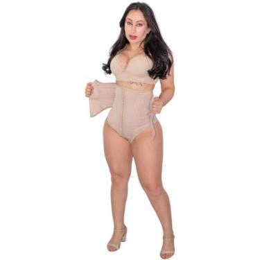 Imagem de Cinta Feminina Dupla Compressão Barbatanas Corrigi Postura - Fanáticos