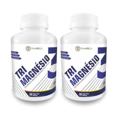 Imagem de 2x Tri Magnesio (Magnésio Malato Citrato e Bisglicinato) 120 Cápsulas 