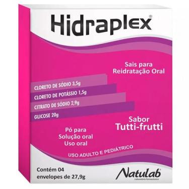 Imagem de Sais Para Reidratação Hidraplex Sabor Tutti-Frutti 4 Envelopes - Natul