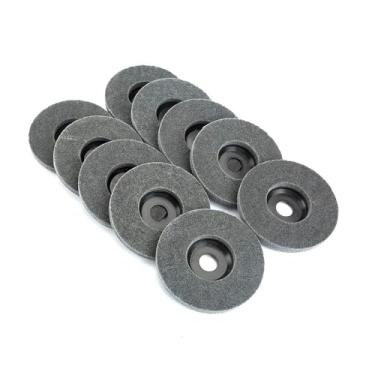 Imagem de 4,5 polegadas 115 mm 5 polegadas roda de polimento de fibra de náilon disco abrasivo não tecido 125 mm furo 7/8" roda de polimento de moagem para metal, 10 peças, 4,5 polegadas