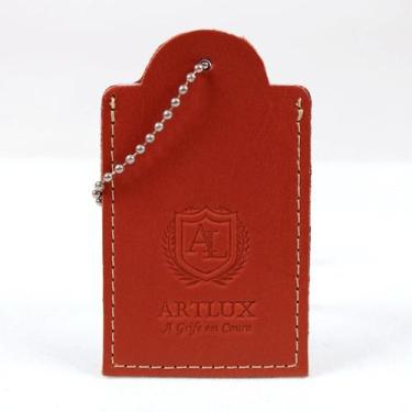 Imagem de  Mini Tag Identificação em Couro Artlux ID004, Pinhao