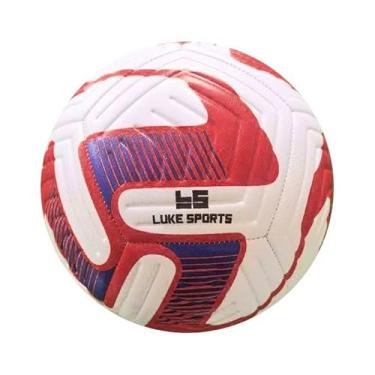 Imagem de Bola de futebol tamanho 5 oficial Society e Campo Branca e Vermelha