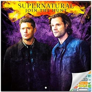 Imagem de Calendário sobrenatural 2023 -- Mini calendário sobrenatural de luxo 2023 com mais de 100 adesivos de calendário (presentes de TV sobrenaturais, materiais de escritório)