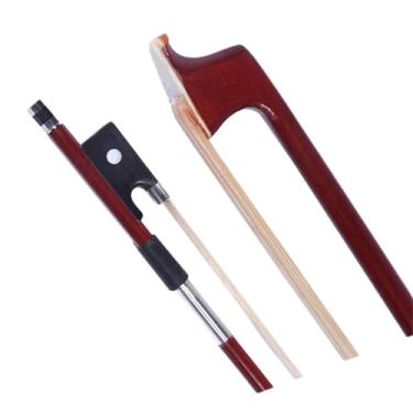 Imagem de Arco de violino octogonal de tamanho 1/4 pau jacarandá brasileiro peças de violino de ébano acessórios arco de violino de tamanho 1/4 Arco violino prático
