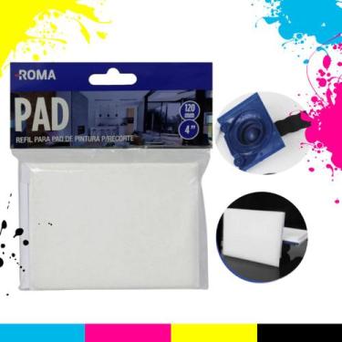 Imagem de Kit 2 Refil Pad Recorte Para Acabamento  De Pintura Canto 360 Roma Rol