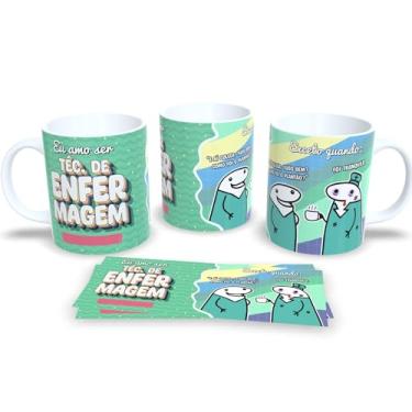 Imagem de Caneca de Porcelana Branca Personalizada Coleção Profissões Pack20 (Tecnica de enfermagem)