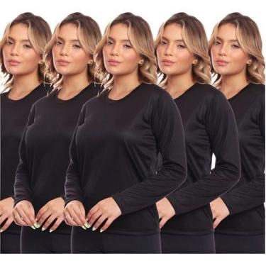Imagem de Kit 5 Camisas Feminina Camiseta Térmica Proteção Solar Uv - MC Digital