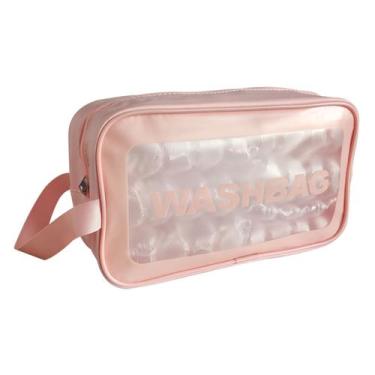 Imagem de Necessaire de PVC Média Organizador De Malas de Viagem Com Zíper - Neg
