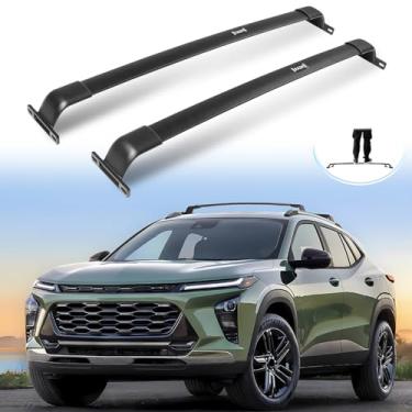 Imagem de SNIXWOO Suportes de teto aprimorados de 99,8 kg adequados para Chevy Trax 2RS ACTIV LT 2024 2025 - Barras transversais de fácil instalação para caiaque, snowboard, prancha de surf, bicicleta, canoa,