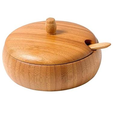 Imagem de Welf, CJ00673, Farinheira de Porta Farinha com Colher e Tampa 400 ml, cor Bambu