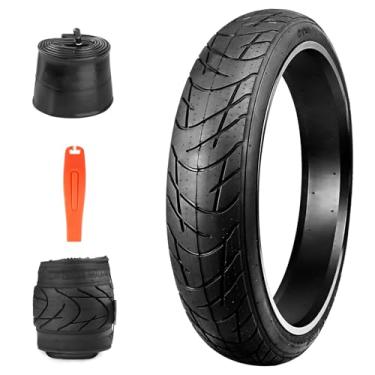 Imagem de BALINGE E Bike Fat Pneu 26 x 3 Fat Pneu Heavy Duty Alto Desempenho Resistente ao Desgaste E-Bike Mountain Snow Bike Pneu com Tubos, 1 Pneu 1 Tubo 2 Alavancas, Preto