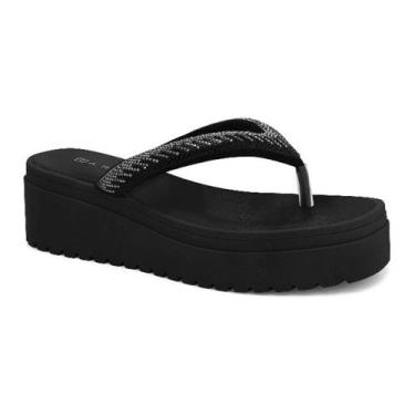 Imagem de Chinelo Plataforma Feminino Preto Ramarim 2445231-7, Preto, 37