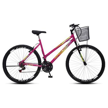 Imagem de Colli, Bicicleta Cazelle Allegra City, Aro Comum 26, 18 Marchas, Freios V-Break, Com Cestão, Rosa