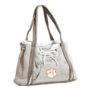 Imagem de Littlearth Bolsa feminina NCAA Clemson Tigers com capuz, cinza, 24 cm x 39 cm x 10 cm